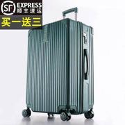 复古拉链行李箱铝框男拉杆箱，女密码箱旅行箱包学生，韩版简约旅行箱