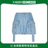 香港直邮fendi蓝色女士短裤，flp792-anp1-f1ke5