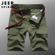 jeep吉普jeepspirit休闲短裤男五分裤夏季外穿裤子宽松多口袋工