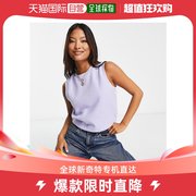 香港直邮潮奢petite女士设计小号，柔软浅蓝色灰色背心上衣