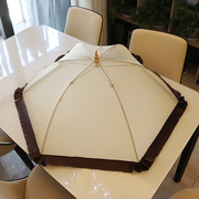 简约可折叠餐桌罩防蝇饭菜罩长方形食物罩盖菜罩饭桌罩子圆形大号