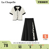 拉夏贝尔/La Chapelle夏季中国风新中式旗袍改良显瘦两件套装裙子