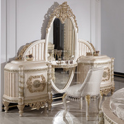 别墅高端定制可移动公主宫廷贵族实木雕花欧式奢华梳妆台