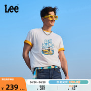 Lee24春夏舒适版卡通图案印花白色男短袖T恤LMT0081234LE-K14