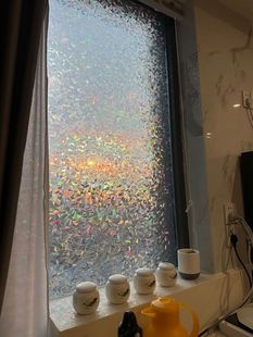 神仙彩虹膜!网红厨房窗户，玻璃贴纸防窥窗纸透光不透明磨砂玻璃膜