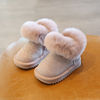 雪地靴女童冬季宝宝，兔毛女1-3岁婴儿，软底加厚4-7岁小童棉鞋加