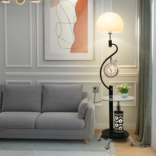 创意时尚简约现代落地灯茶几客厅钟表个性沙发网红卧室装饰床头灯