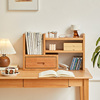 樱桃木桌面伸缩书架桌上实木创意简易转角架书桌整理收纳置物架