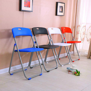加固简易家用可折叠椅白色，办公椅会议椅电脑椅，座椅培训椅靠背椅凳