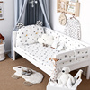 儿童床防撞床围栏宝宝纯棉拼接床围软包挡布婴儿床床品套件三面围