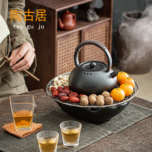 围炉煮茶电陶炉煮茶器套装家用网红烤茶煮茶器，煮茶炉陶瓷玻璃茶壶