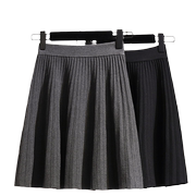 针织短裙半身裙女秋冬2023黑色设计感小众配打底裤穿的裙子