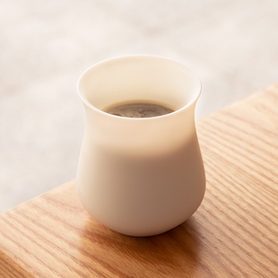 羊脂玉冰种玉白瓷精致哑光陶瓷手冲小众日式闻香咖啡杯品鉴杯水杯