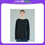 韩国直邮minimal project 通用 上装T恤长袖深灰色纯棉