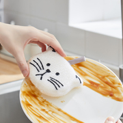 猫咪洗碗海绵擦耐用双面可爱魔力洗碗布厨房加厚清洁卡通刷碗神器