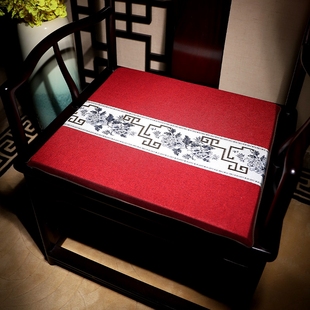 红木椅子坐垫餐桌椅垫子椰棕棕垫，木沙发垫现代新中式亚麻定制防滑