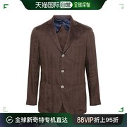 韩国直邮barba24ss西装外套，男jj410400005darkbrown