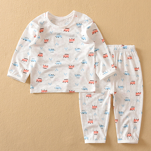 夏季哈咪奇婴儿薄款内衣套装男女宝宝竹纤维打底儿童空调衫