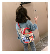 儿童包包男女童韩版时尚单肩包百搭卡通帆布包休闲手拎包伴手礼袋