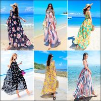 连衣裙2021吊带胖mm大码长裙，海边度假泰国普吉岛显瘦沙滩裙女