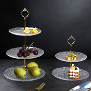 创意玻璃蛋糕架面包水果多层点心，盘三层甜品，台下午茶展示糖果托盘