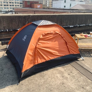 出口单户外野餐露营拼色帐篷，防水透气布料大空间轻松容纳2-4人