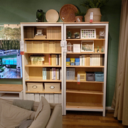 宜家汉尼斯北欧简约实木单个书柜书架书房家具落地柜子客厅置物架