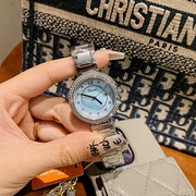 士手表时尚简约日历腕表，蒂米妮气质钢带石英，镶钻不锈钢表带女