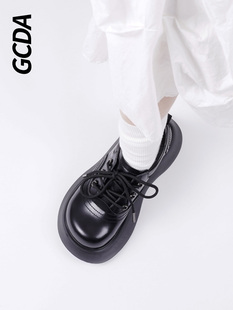 gcda蒸汽朋克2023原创真皮，大头厚底圆头，娃娃鞋复古单鞋小皮鞋女