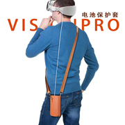 visionpro电池电源皮革单肩背带保护套壳苹果vr眼镜保护壳vision pro防摔磕碰运动便携背包个性vp