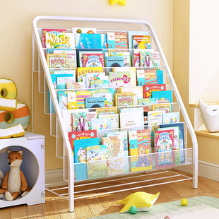 儿童书架家用阅读架，简易收纳架宝宝，绘本架幼儿园书本置物架小书柜