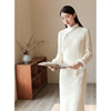 SHIBAI拾白2023新中式春季复古修身国风气质改良长款旗袍连衣裙