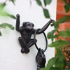 美式创意动物猴子装饰挂钩墙面壁挂，玄关收纳复古钥匙架个性衣帽钩