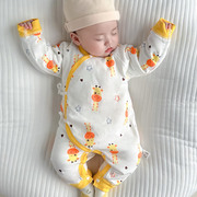 婴儿夹棉保暖连体衣和尚服冬季宝宝棉衣新生儿哈衣冬装棉服