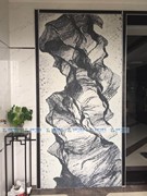 添丽玻璃瓷釉马赛克拼图背景墙，浴室客厅玄关抽象黑白灰图片