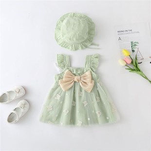婴儿衣服夏季中国风汉服小裙子，6七8九个月女宝宝可爱连衣裙夏装潮