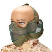 户外军迷cs野战装备抗击防护钢网半脸面具，护脸面罩面部战术护具男