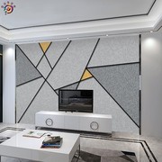 电视背景墙壁纸现代简约墙布8d立体壁画大气装饰客厅，5d几何影视3d