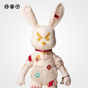 问童子奋斗玩偶兔，天选高端设计创意布偶艺术玩具装饰布置