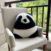 熊猫抱枕萌兰和花花靠垫，可爱沙发女生，儿童客厅装饰大熊猫生日礼物
