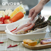 沥水篮双层水果盘家用厨房蔬菜海鲜塑料篮子滤水菜篓多功能洗菜盆