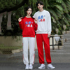 情侣装秋季卫衣两件套中国学生运动会比赛班服高中生校服套装