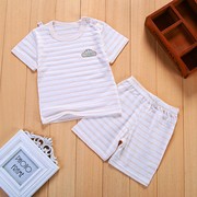 短袖短裤4纯棉，t恤5-6-7-8-9-10-11-12个月男女童，宝宝儿童两件套装