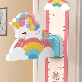 儿童身高墙贴3d立体卡通，宝宝量身高贴纸，磁性测量仪尺神器升高墙纸