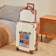 行李箱女卡通万向轮铝框密码拉杆箱结实耐用男24大容量28寸旅行箱