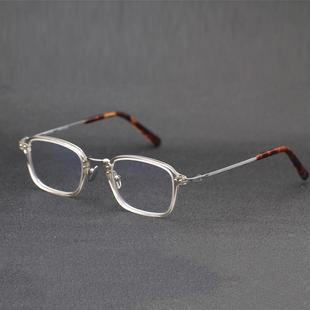 超轻眼镜近视眼镜框男纯钛眼镜架，女透明眼睛，框方框配蓝光近视1085