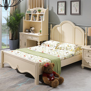 美式乡村床实木床卧室，地中海白色1.51.8米双人床，大婚床儿童公主床