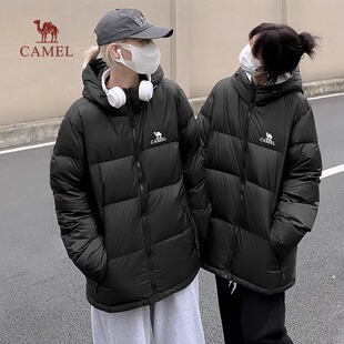 火山骆驼女装羽绒服加厚保暖男女同款面包，服短款外套2023冬