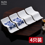 4个装陶瓷筷架勺托筷子，托筷子架家用放筷子的架子小托精致中式