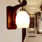 中式客厅壁灯实木仿古书房卧室床头灯具简约古典酒店过道走廊